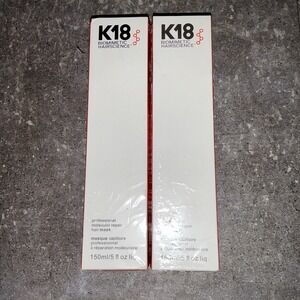 Lot Of 2 - K18 Leave-In Molecular Repair Hair Mask 5 oz/150ml New In Box